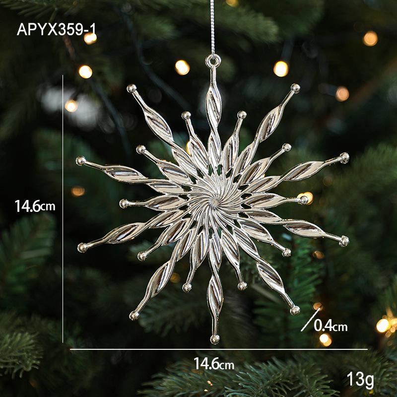 Silver Irregular Electroplated Christmas Tree Ornaments - Glossy Plastic Pendants In Stock