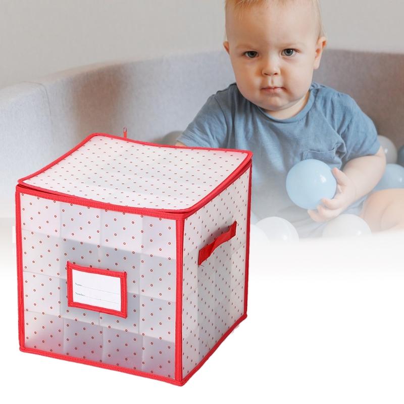 Foldable 64 Compartment Organizers Box Waterproof PVC for Christmas Light Storage