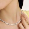 20-Carat Tennis Silver White Necklace HNXSVR30634M-W