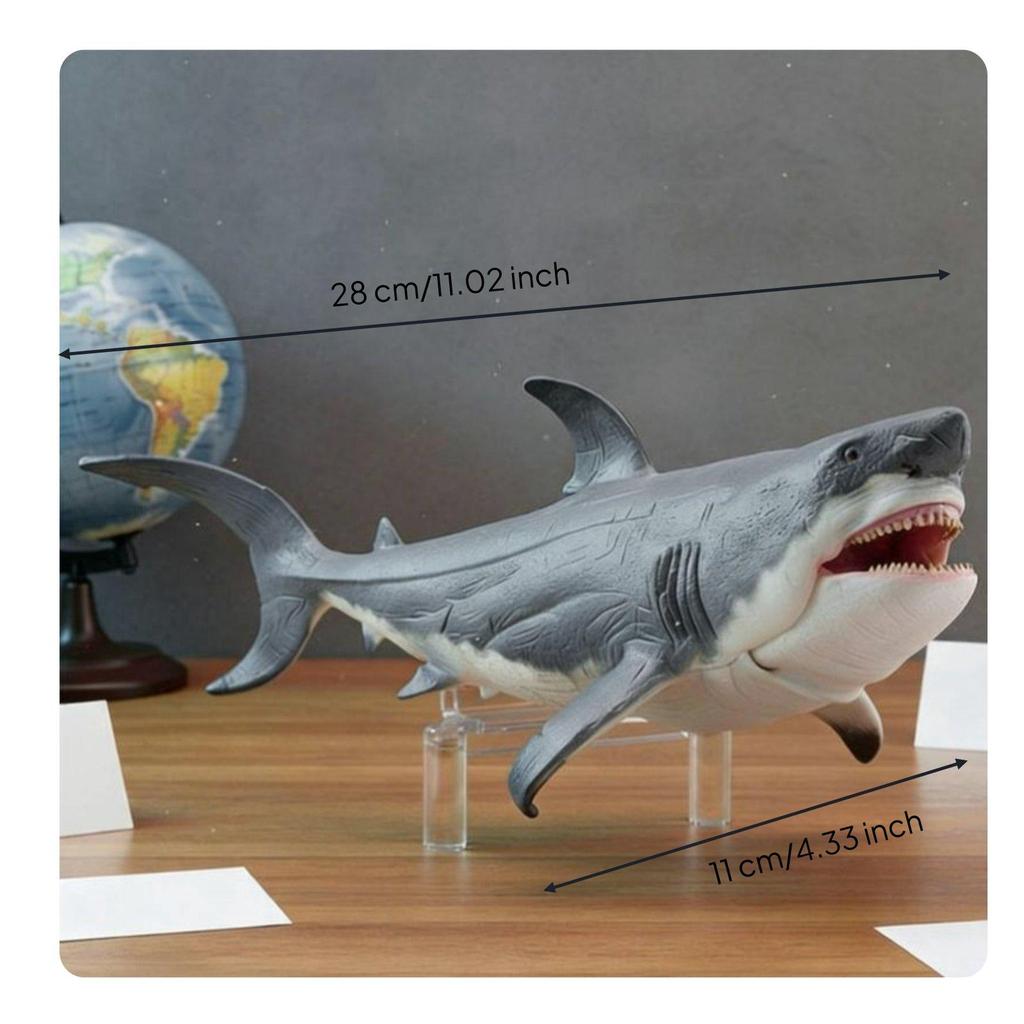 Megalodon Toy Sturdy Figurine Washable for Shelf Display