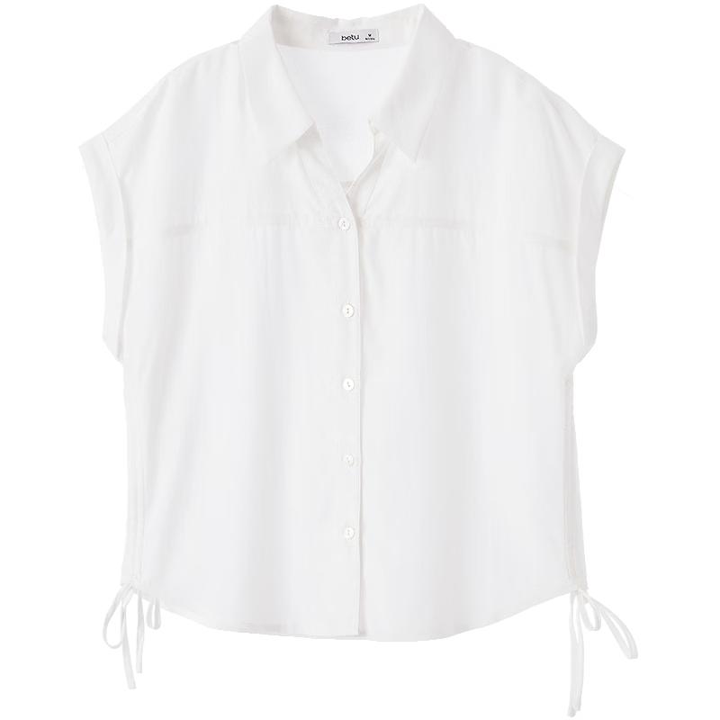 Women s Lyocell Drawstring Waist Short Sleeve Shirt XS