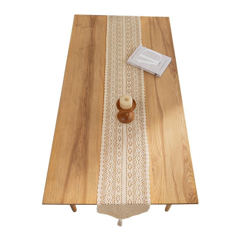 Country Table Flag Hollow Retro Cotton Thread Crochet Table Flag Lace Tablecloth Sen Series Tv Cabinet Coffee Table Cover