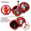 Spin Mop And Bucket With Wringer Set With 3 Microfiber Mop Replacement Heads And 61" Stainless Steel Adjustable Handle For Floor