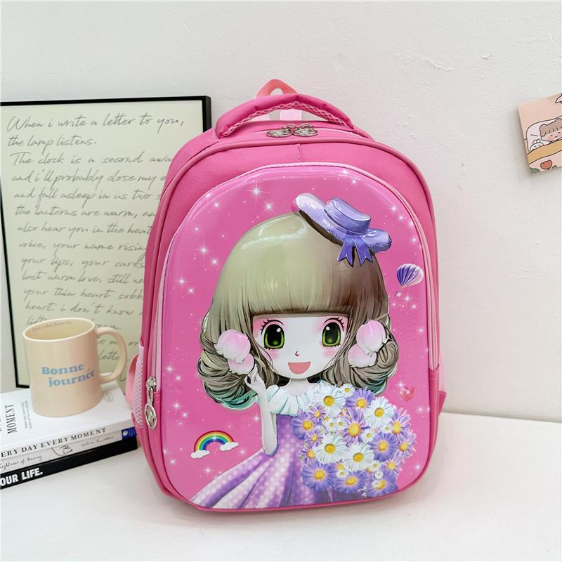 Яркий детский рюкзак с мультяшной тематикой и эргономичными лямками розовый