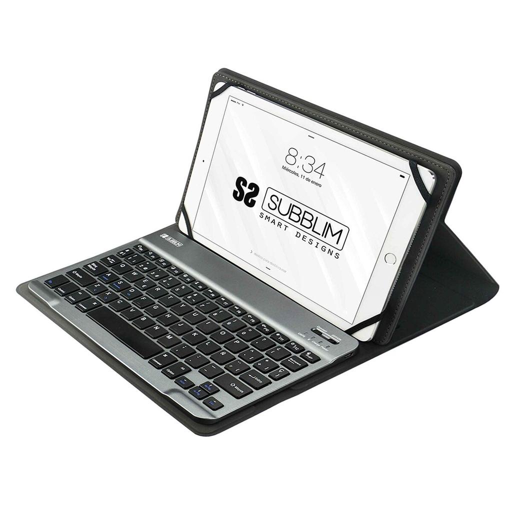 Case for Tablet and Keyboard Subblim SUB-KT2-BT0002 Grey Spanish Qwerty