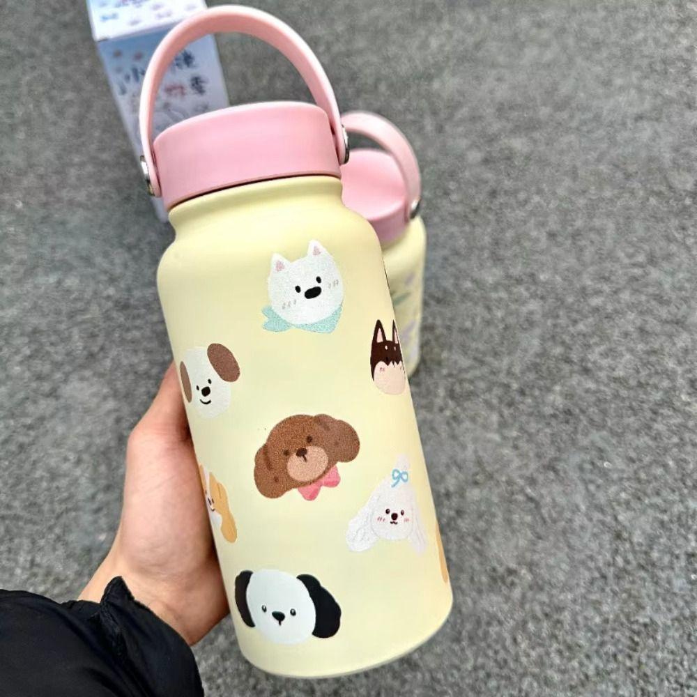 900ml Insulated Water Bottle With Straw Thermal Cup Portable Insulation Cup  Outdoor Activities