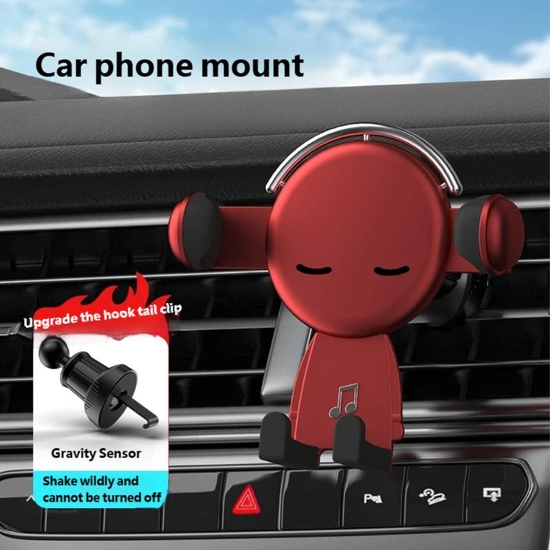 Car Phone Holder Car Air Vent Mount Holder for 4.7-6.7in Device Auto Clamping Phone Stand 360 Degree Rotating Bracket