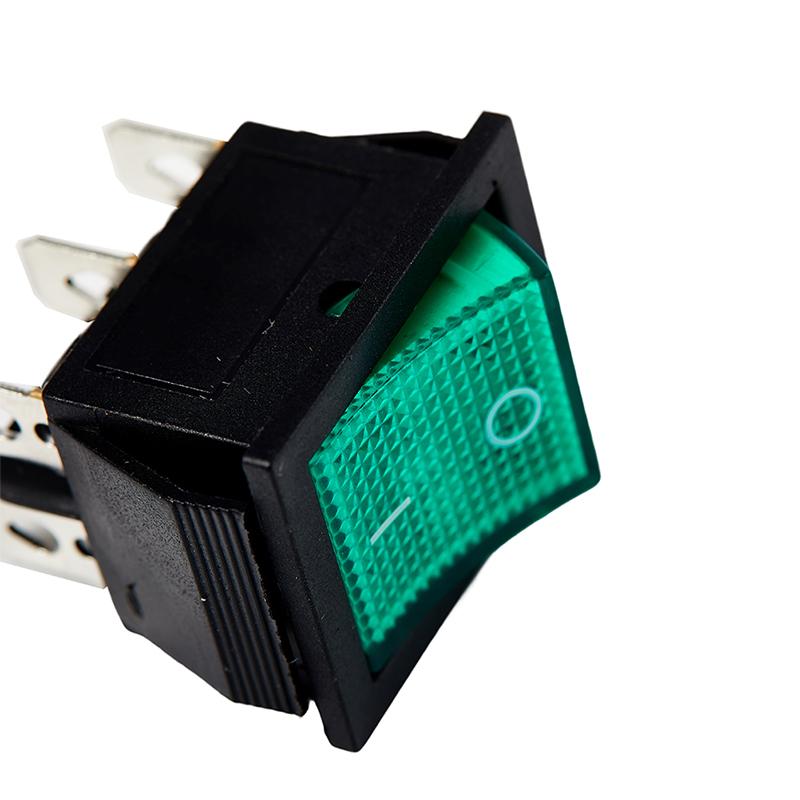 1Pcs Kcd4 Black Rocker Switch Power Switch On-Off-On 3 Position 6 Pins The Arrowis Reset 16A 250Vac/ 20A 125Vac