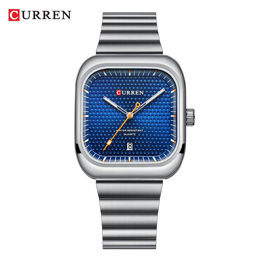 CURREN 8460 Men s Waterproof Steel Band Quartz Business Watch with Calendar.
