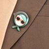 Blucome Broche en acrylique en forme de fille, pour femmes, décoration Hijab pour filles
