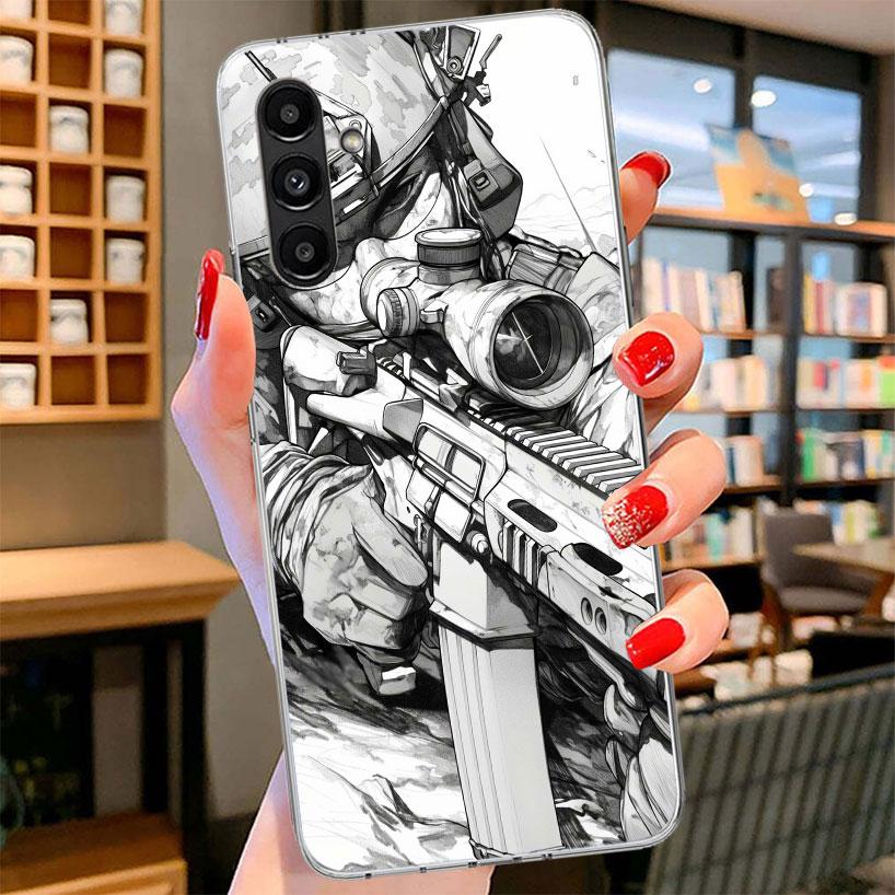 Military Army Special Forces Phone Case For Samsung Galaxy A17 A37 A57 A16 A26 A36 A56 A15 A25 A35 A55 A14 A24 A34 A54 A13 A23 A