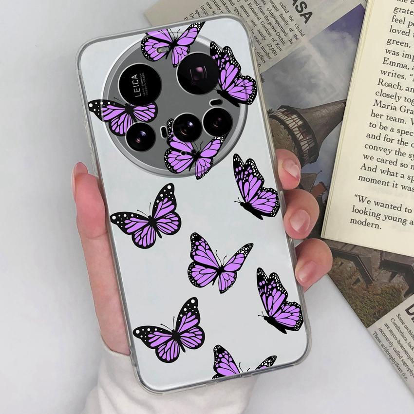 

Для Xiaomi Mi 12 11 10 15T 15 Ultra Прозрачные чехлы для телефона Модные изящные цветочные узоры Мягкий силикон Противоударный защитный чехол для Xiaomi Case Capa Xiaomi Mi A3