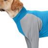 Blue Grey Color Dog Recovery Suit Four Leg Full Coverage Pet Pajamas  Hair Shed Control