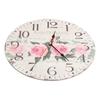 Wooden Clock Simple Durable Mute Accurate Retro Round Wall Clock for Living Room Bedroom