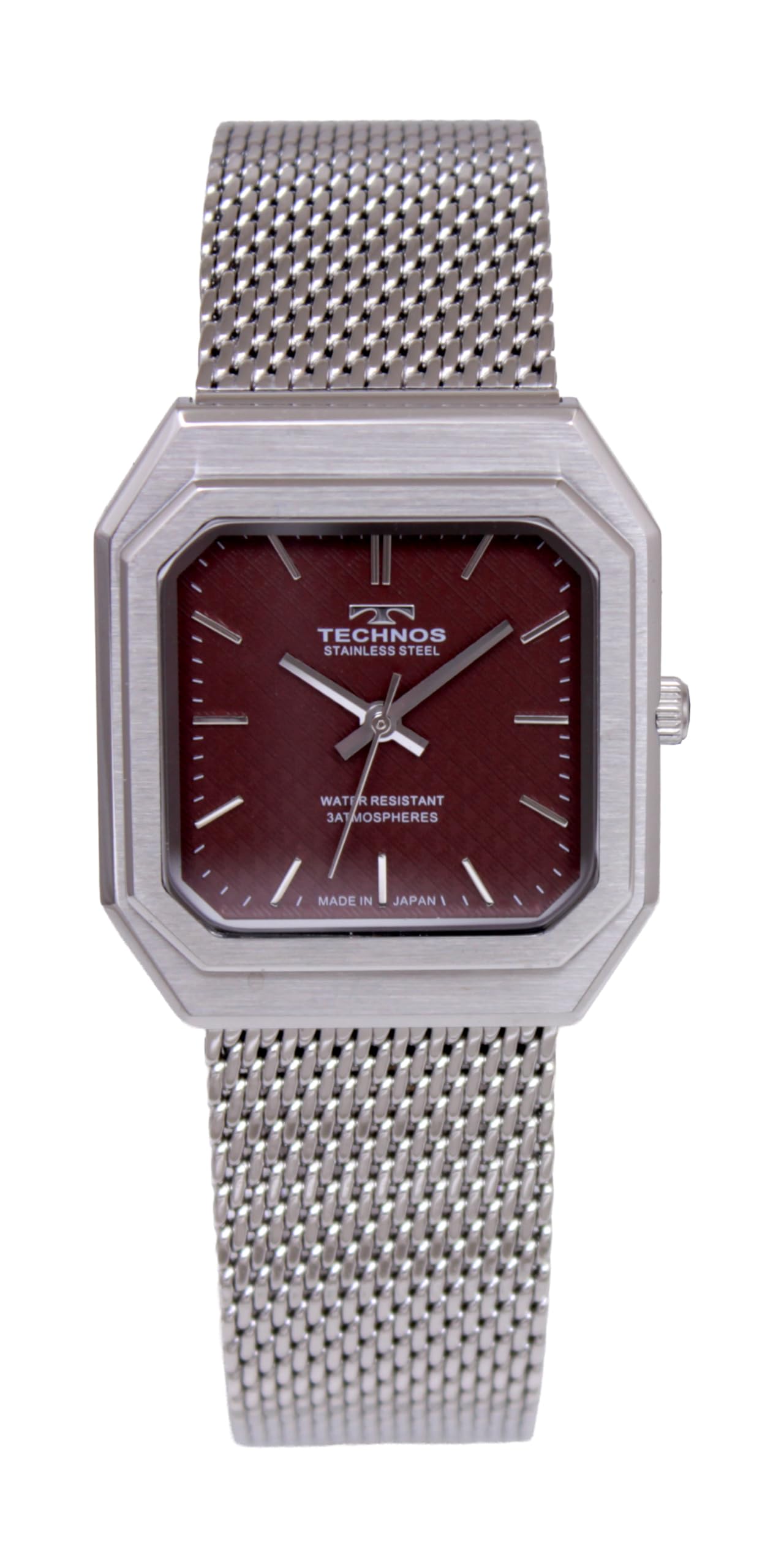 TECHNOS Made in T9C47SA [TECHNOS] Watch, 3-hand, Japan, коричневый