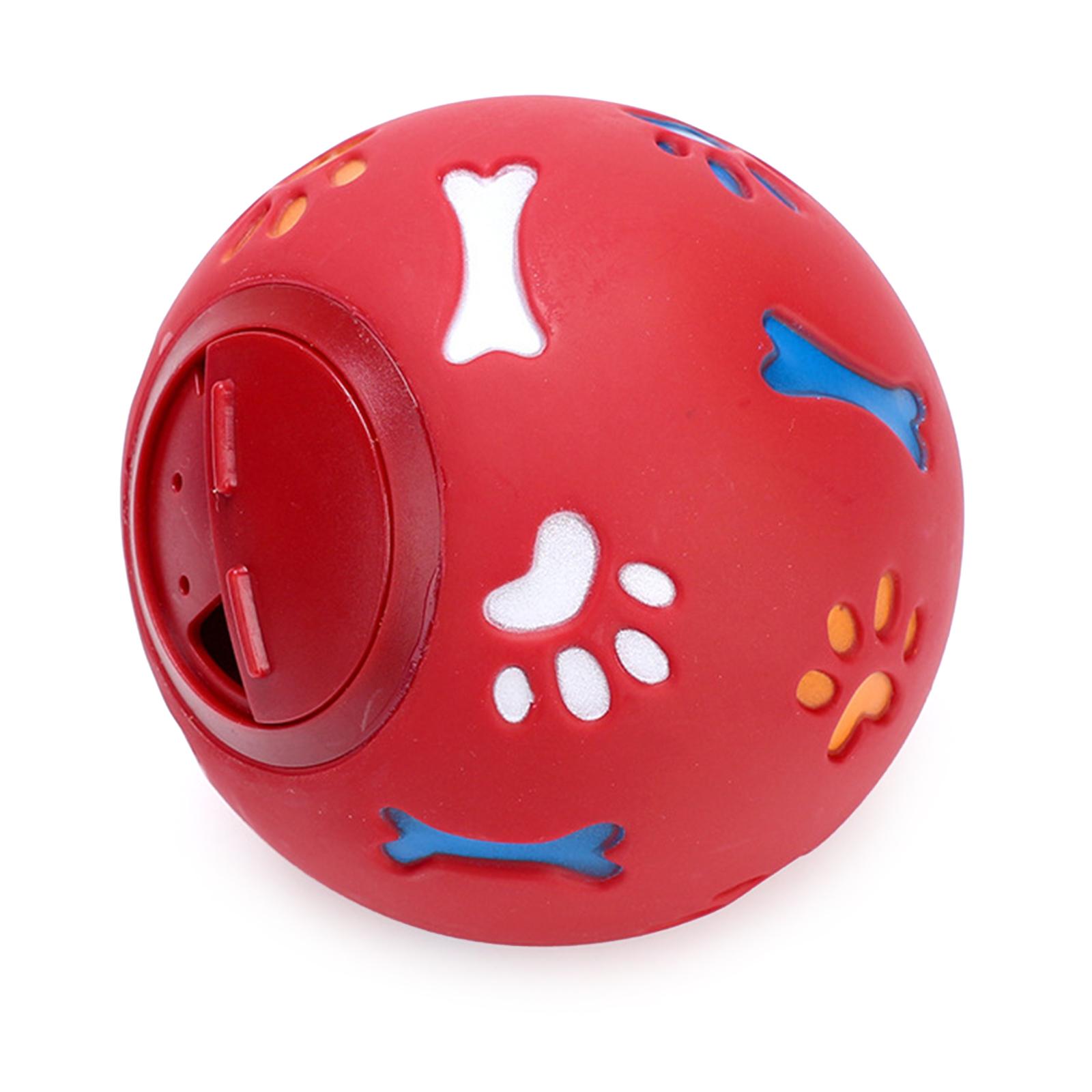 

Игрушка для жевания для собак Виниловый наполняемый мяч для лакомств Игрушка для прорезывания зубов для агрессивных жевателей Игрушка для высыпания корма для чистки зубов и тренировки 7 красный