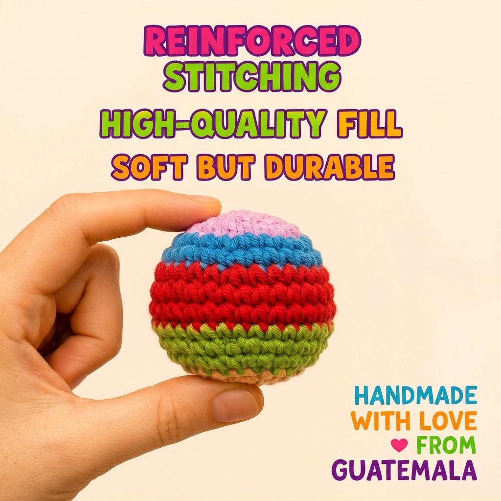 Divertente Set Mags Gay Footbag, Hacky Kick Sack all'Uncinetto Fatto a Mano dal Guatemala per Giochi all'Aperto Festa Allenamento della Coordinazione
