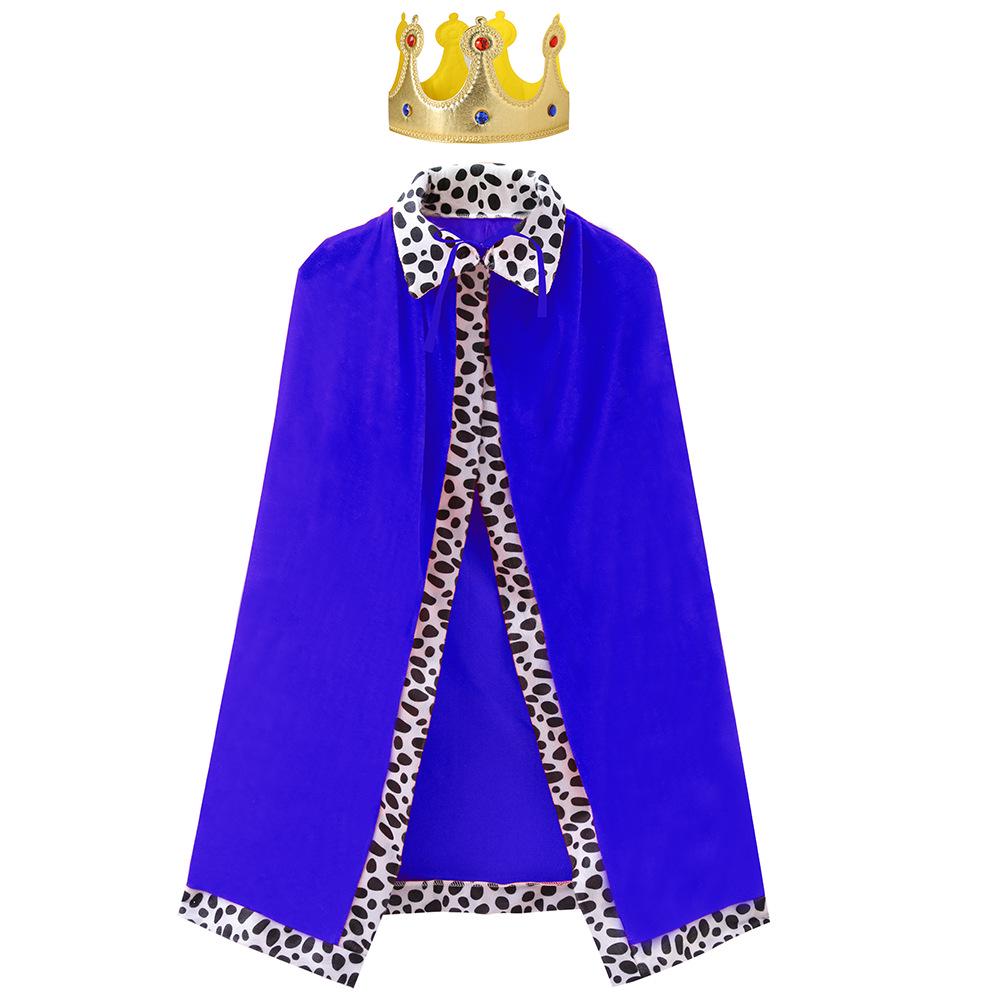 Halloween King & Prince Cape Set: Parent-Child Cloak, Crown & Scepter for Parties & Performances