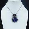 Lapis Lazuli Pendant Handmade Gemstone Jewelry, 999 Copper Wire Wrapped Pendant ,Unique Design Jewelry Pendant