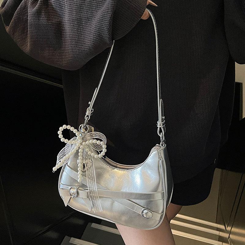 Korean High-end Temperament Spice Girl Style Underarm Dumpling Bag Fashionable Versatile Niche Design Single Shoulder Messenger Women's Bag