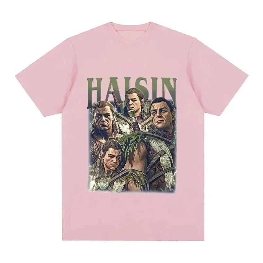 Retro Astarion Halsin Baldurs Gate 3 Unisex Women Print Tee Cotton T Shirt Short Sleeve Tshirt Fashion Oversized T-shirts Clothes