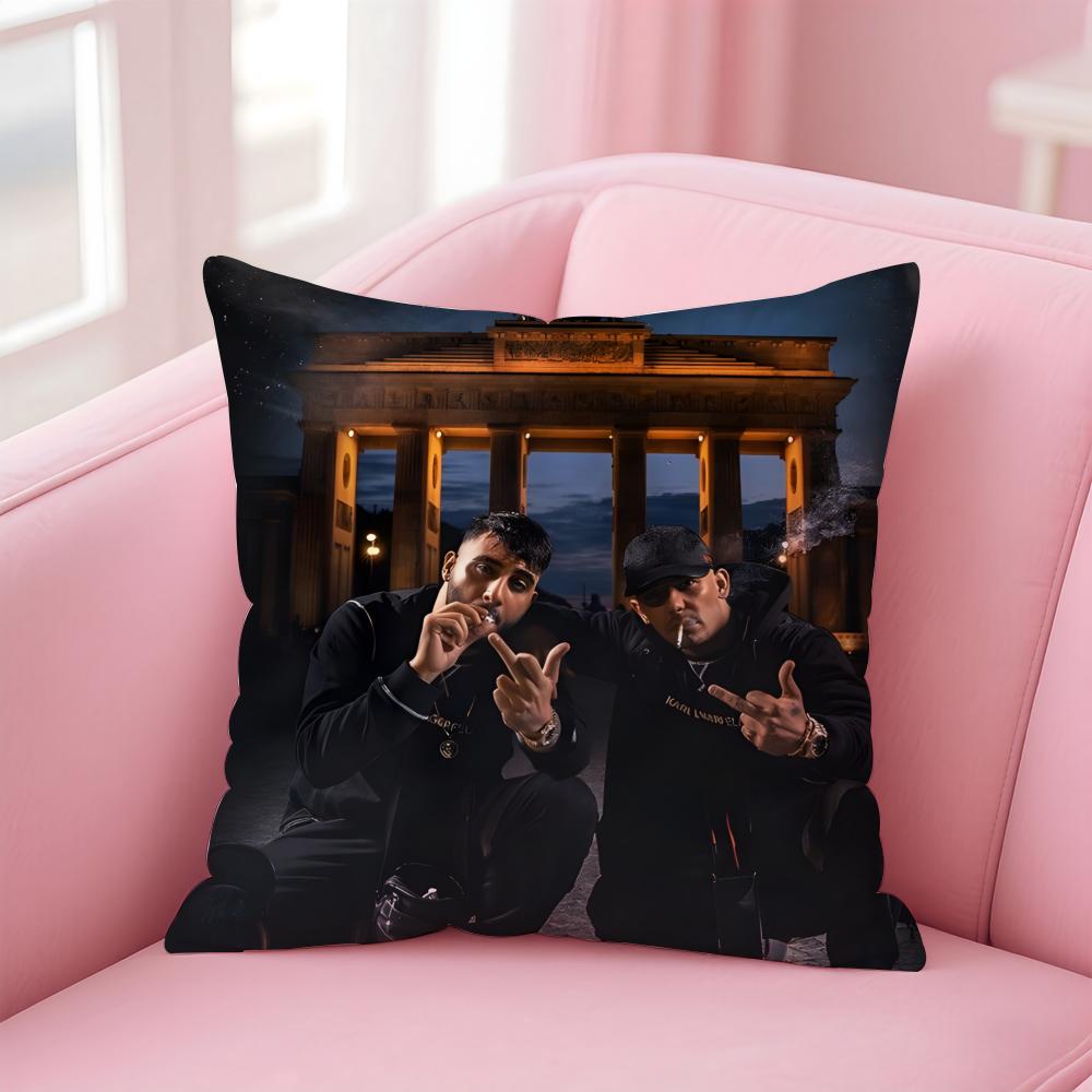 Urban Rap Band 187 S-Strassenbande Cushion Cover Pillowcase Short Plush Invisible Zipper Room Sofa Cushion Cover
