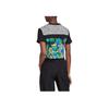 Adidas Color Block Printed Round Neck Short Sleeve T-Shirt Women Tops Multicolor GC6832