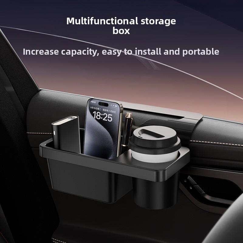 Multi-functional Mobile Phone Storage Box for Hanging on Car Door Edges