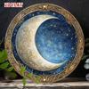 Metal Wall Art Moon Rustic Farmhouse Decor for Living Room Gift