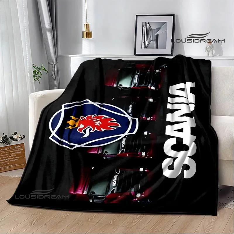 3D S-Scania Truck Printed Blanket Picnic Blanket Warm Flannel Blankets Home Bed Linings Blankets for Beds Birthday Gift