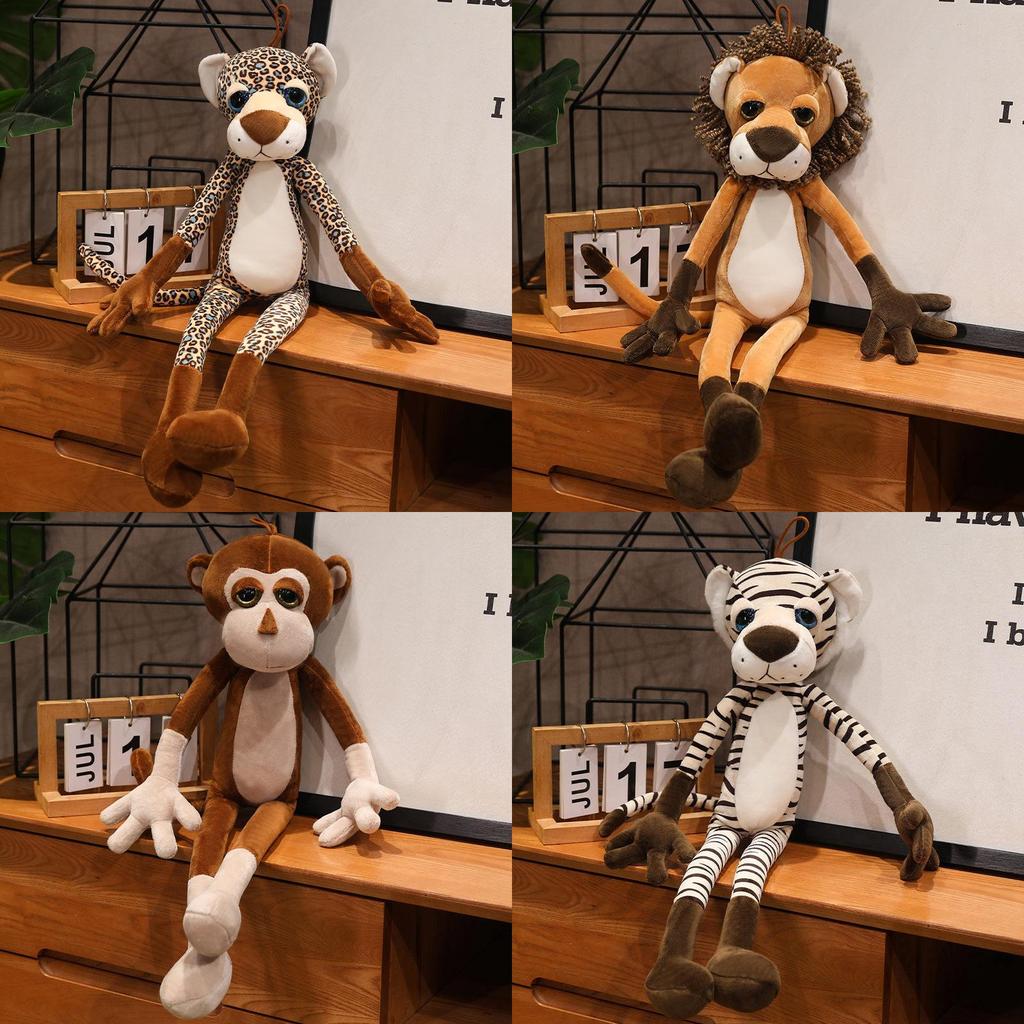 Adorable Long-legged Plush Animal Toys Featuring Cute Lion Tiger Leopard And Deer Designs