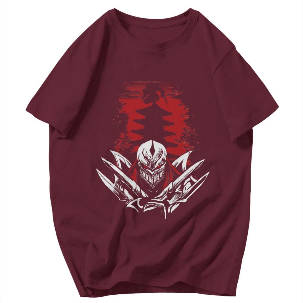 Men T Shirt Zed Master Of Shadows League Of Legends LOL Pops Y2K Graphic Anime Unisex Clothing T Shirts