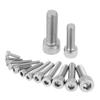 135pcs M2.5 M3 M4 M5 M6 M8 304 Stainless Steel Hex Socket Head   Screws Set, 304 Stainless Steel Hex Socket Head   Screws with Transparent Storage