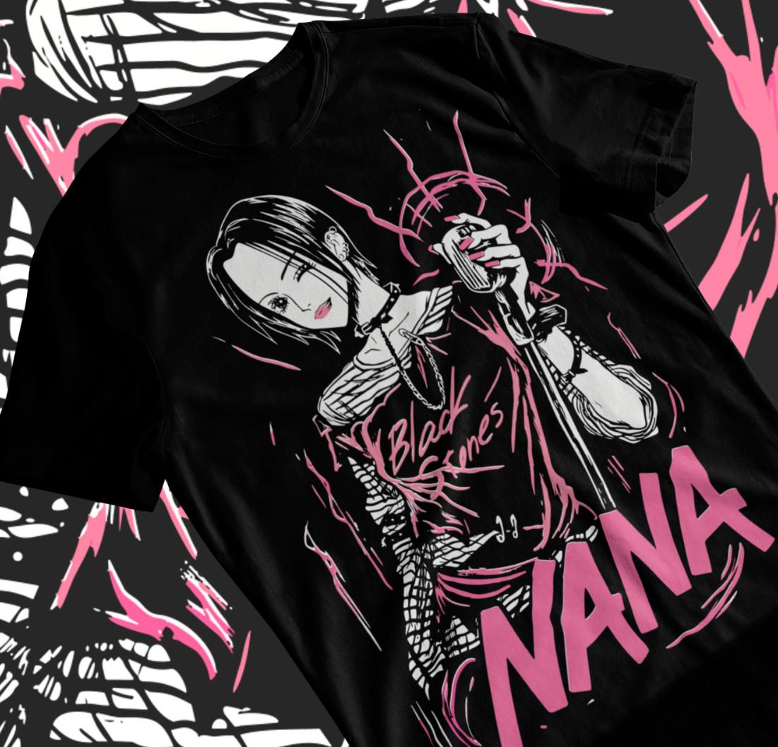 Nana Osaki Unisex T-shirt Black Stones Manga Anime Graphic Soft Tee XL
