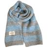 Korean High End Striped Wool Scarf for Women in Winter New Warm and Cold Proof Neck Shawl Knitted Scarf