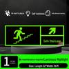 Fluorescent Fire Exit Sign - Self-Adhesive, No Wiring