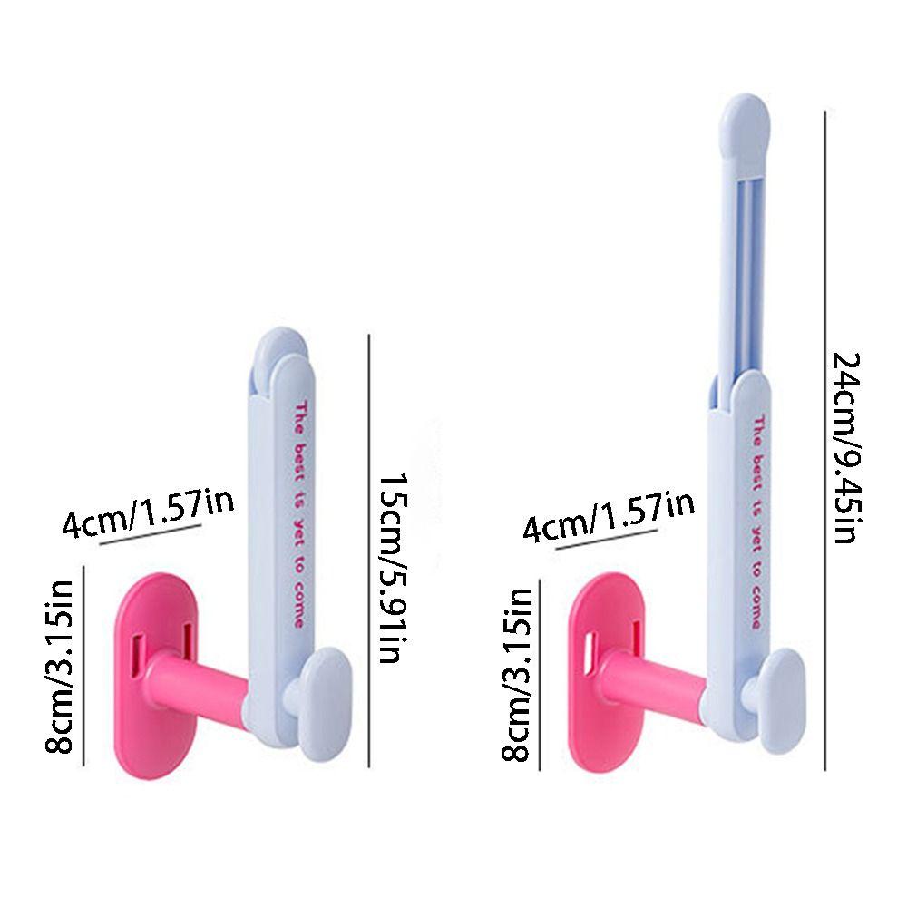 2Pcs Punch-Free Hair Rope Storage Rack Retractable Necklace Bracelet Stand Shower Room