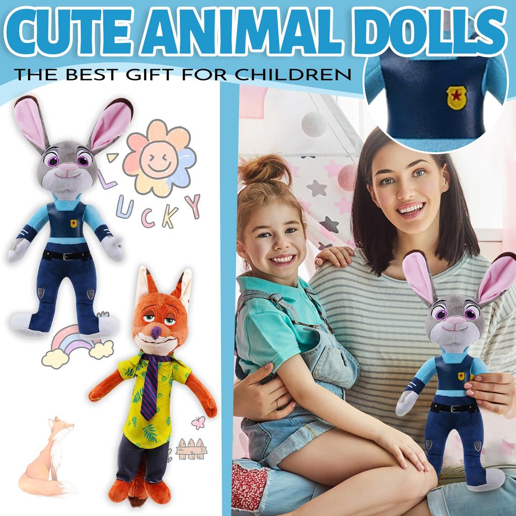 Dětská hadrová panenka roztomilá plyšová panenka jako dárek v kresleném stylu