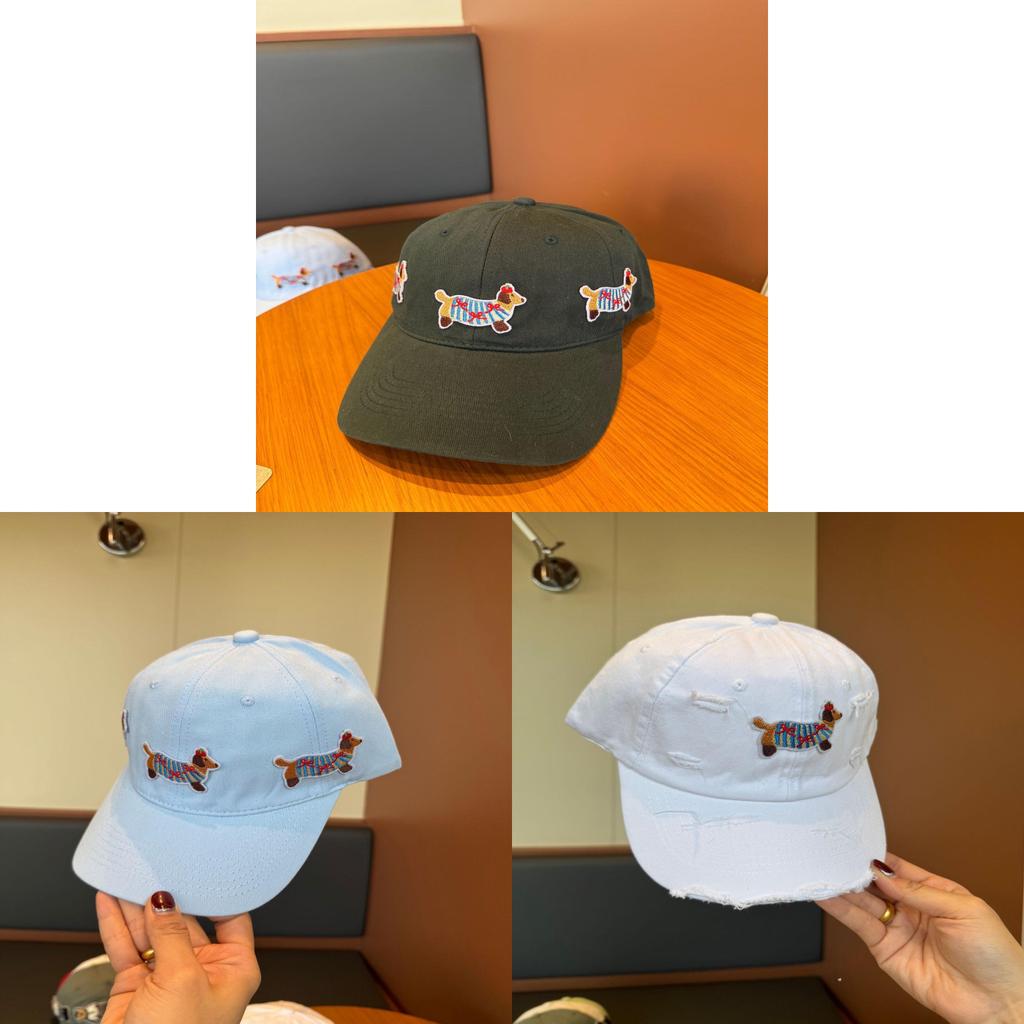 Childrens Cartoon Duck Bill Cap With Embroidered Dachshund Pattern Sun Protection For Spring And Autumn