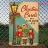 [2D Flat] 1pc 20.32x30.48cm Vintage Christmas Carol Sign | Aluminum Metal - Rustic Festive Scene Wall Decorations, Vintage 1958
