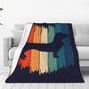 Individuell 3D-gedruckte lustige Dackel-Cartoon-Decken, bequeme weiche Flanell-Sommer-Überwurfdecke für Sofa, Außenbereich, Bett