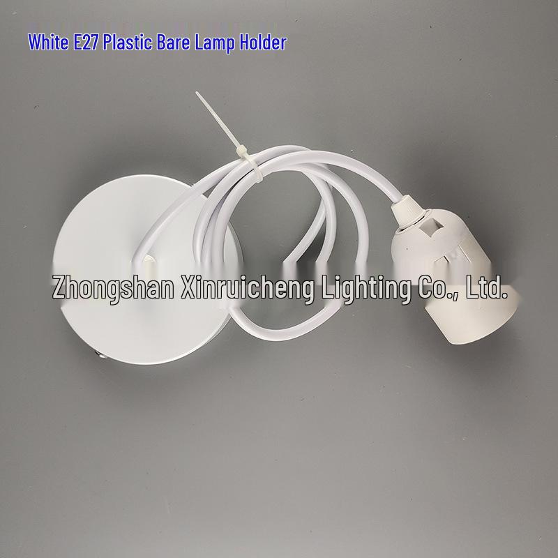 E27 Screw Base Lamp Holder with Ceiling Plate and Power Cord for DIY Hanging Lanterns