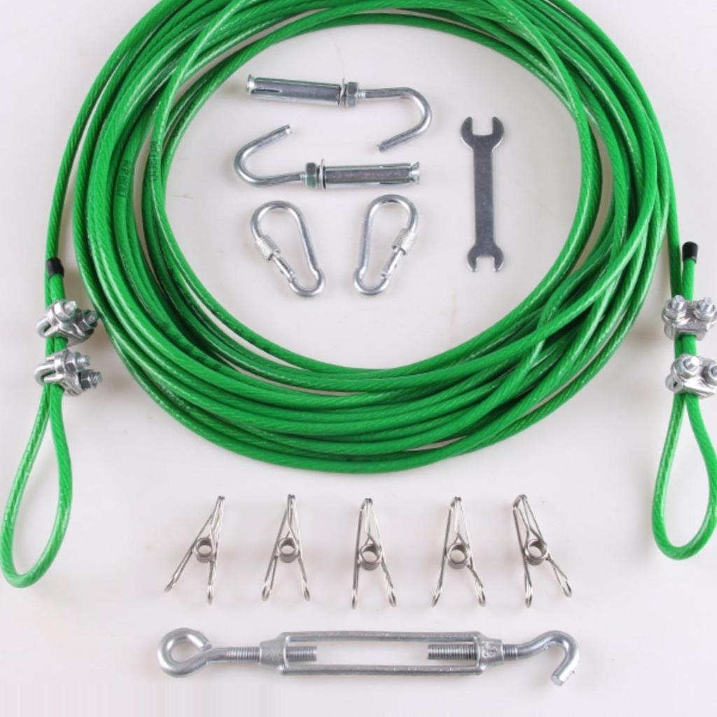 Quilt & Clothes Drying Line - Indoor/Outdoor Plastic-Coated Steel Wire