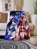 Soft Lightweight Cartoon Print Blanket Black Butler Design for Home Sofa Bedding Kids Gift Microfiber Throw