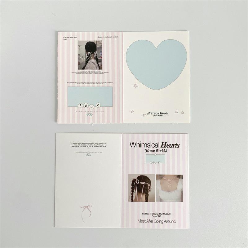 10Pcs Korean Ins Cute Kpop Photo Card Back Card Foldable Card Holder Fix Decor Paper Board Diy Packing Material