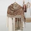 New Thick Cashew Print Hijab Scarf Shawl Wrap Paisley Pashmina Jacquard Stoles Vintage Headscarves Printed Cotton Tippet Tassel