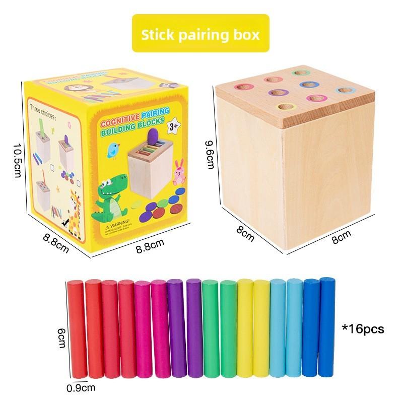 

Wooden Shape Sorting Bucket For Toddler Cognitive Development Stick