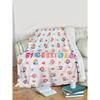 1 Piece Of Personalized Name Custom Blanket Cartoon Cute Icon Flannel Blanket Comfortable Soft And Warm Suitable For All Ages