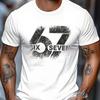Men's Summer Short Sleeve T-Shirt Vintage Compass Pattern Design Fashionable Elegant Top Breathable Round Neck Men's Clothing