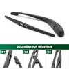Wiper 14" Rear Wiper Blade & Arm Set For Honda Fit Jazz MK1 2001 - 2008 Windshield Windscreen Tailgate Window Rain Brush